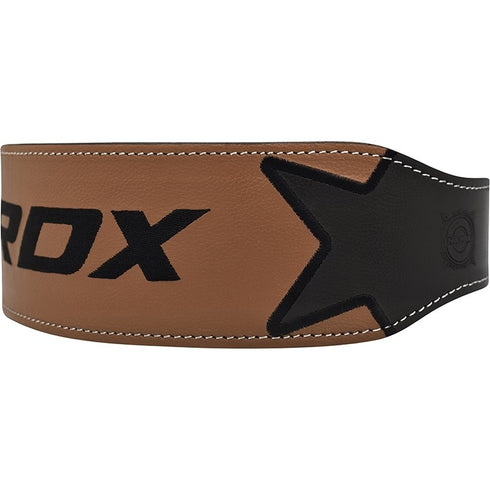 RDX 4 INCH BROWN LEATHER GYM BELT-8